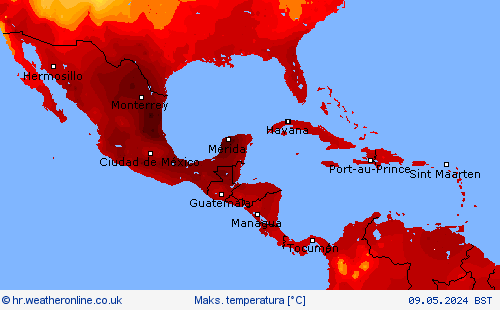 Maks. temperatura Karte prognoza