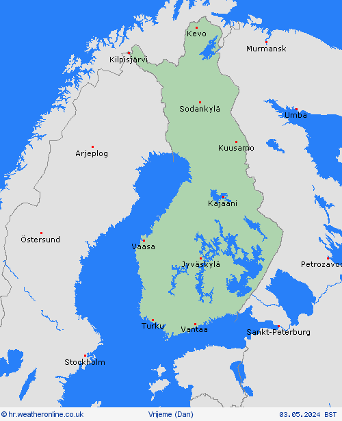 overview Finska Europa Karte prognoza