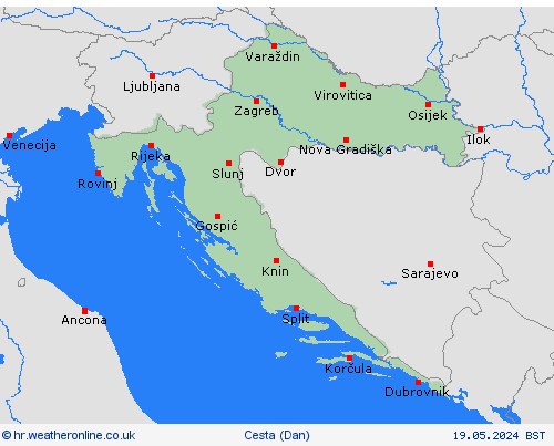 stanje na cestama Hrvatska Hrvatska Karte prognoza